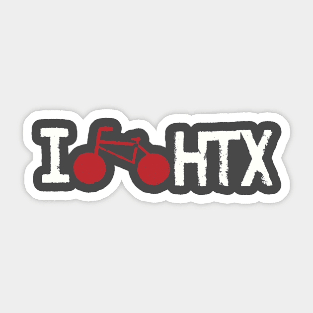 I Bike HTX Sticker by adaminer